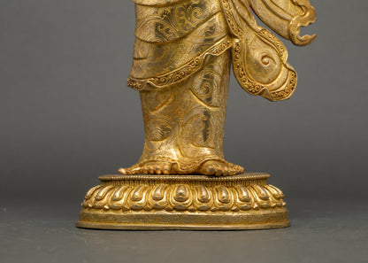 Handmade Shakyamuni Buddha with Disciples Statue | Spiritual Artwork