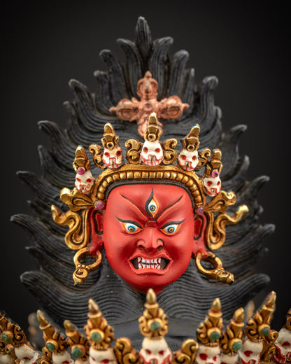 Tantric Hevajra Yab Yum Statue | Sixteen-Armed Vajrayana Yidam