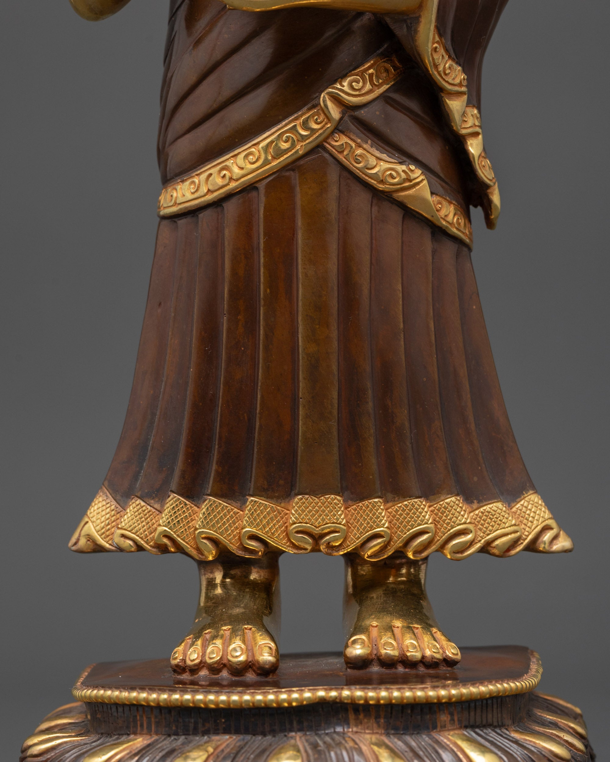 Gautama Buddha and Disciples Statue | Traditional Buddhist Sculpture