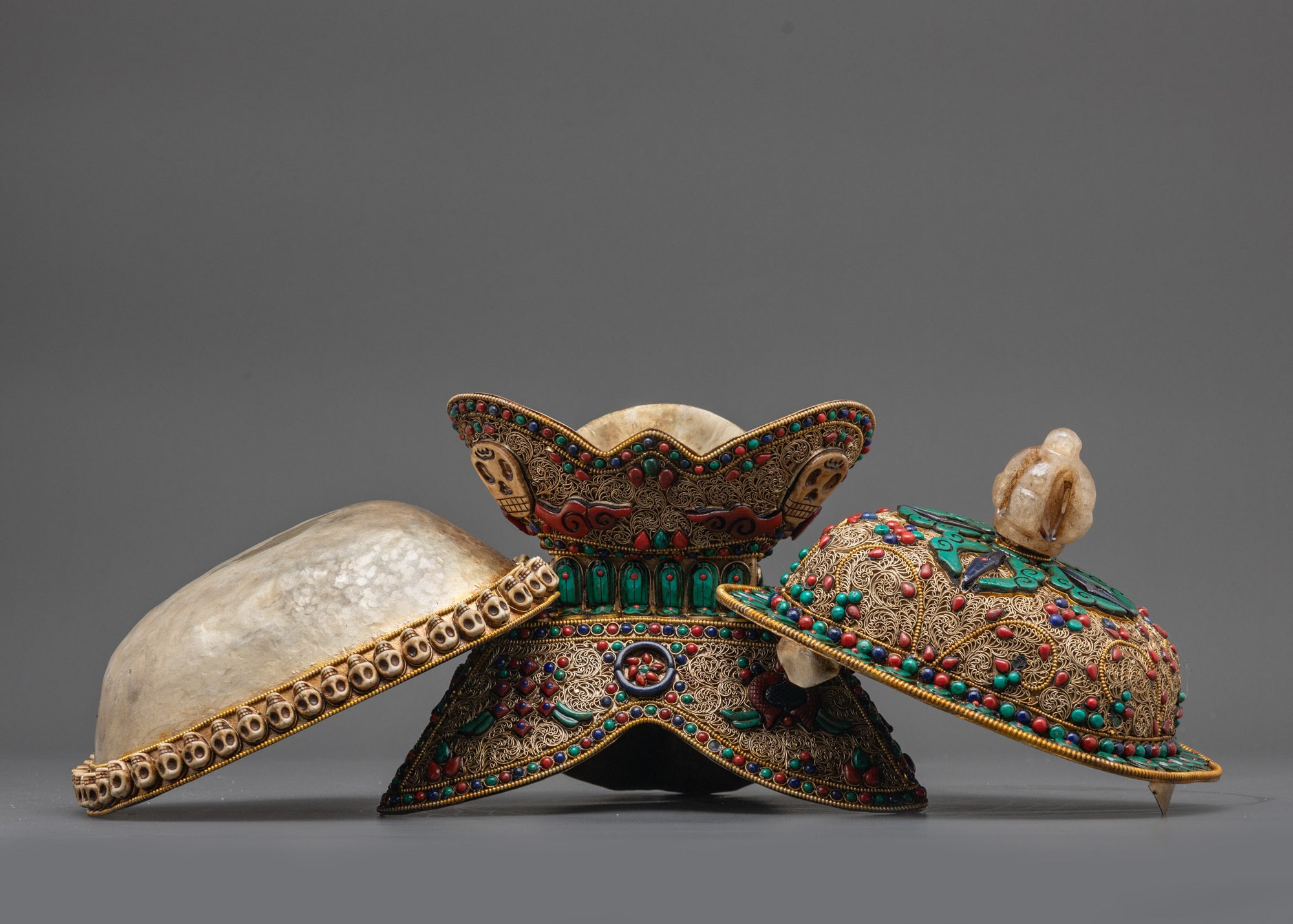 Authentic Tibetan Kapala | Handcrafted Skull Ritual Offering Cup