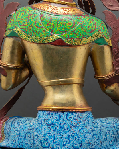 Grand Green Tara Statue - Buddhist Devotional Artwork