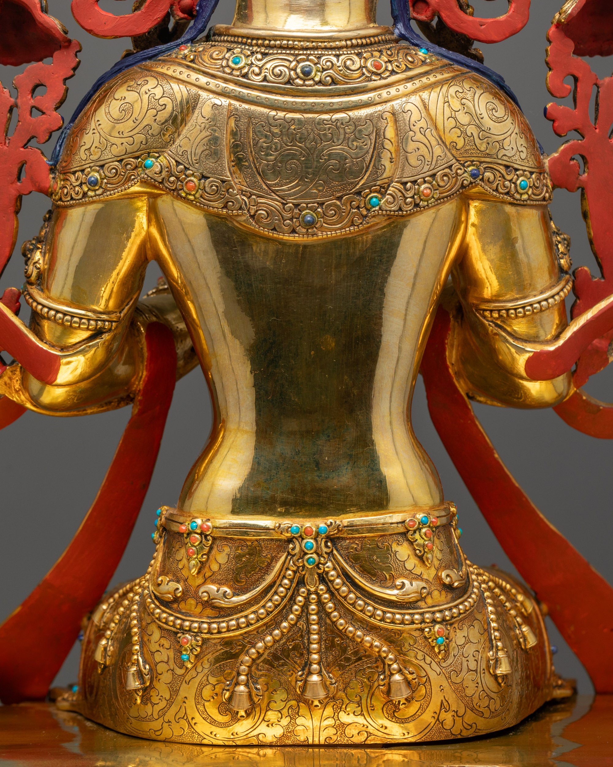 33" Enthroned Maitreya Buddha Statue | Future Buddha Statue from Nepal