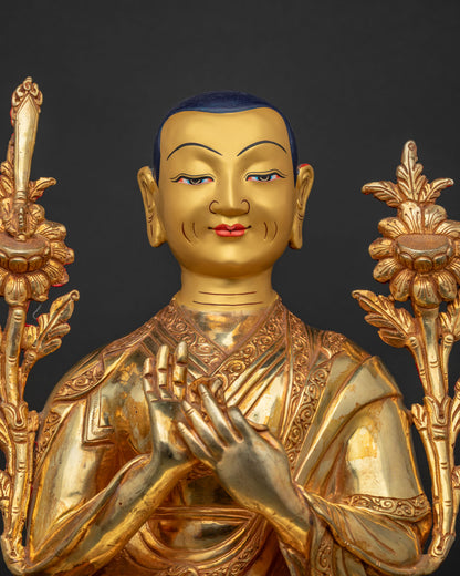 Je Tsongkhapa Set Statue | Founder of the Gelug Buddhist Tradition