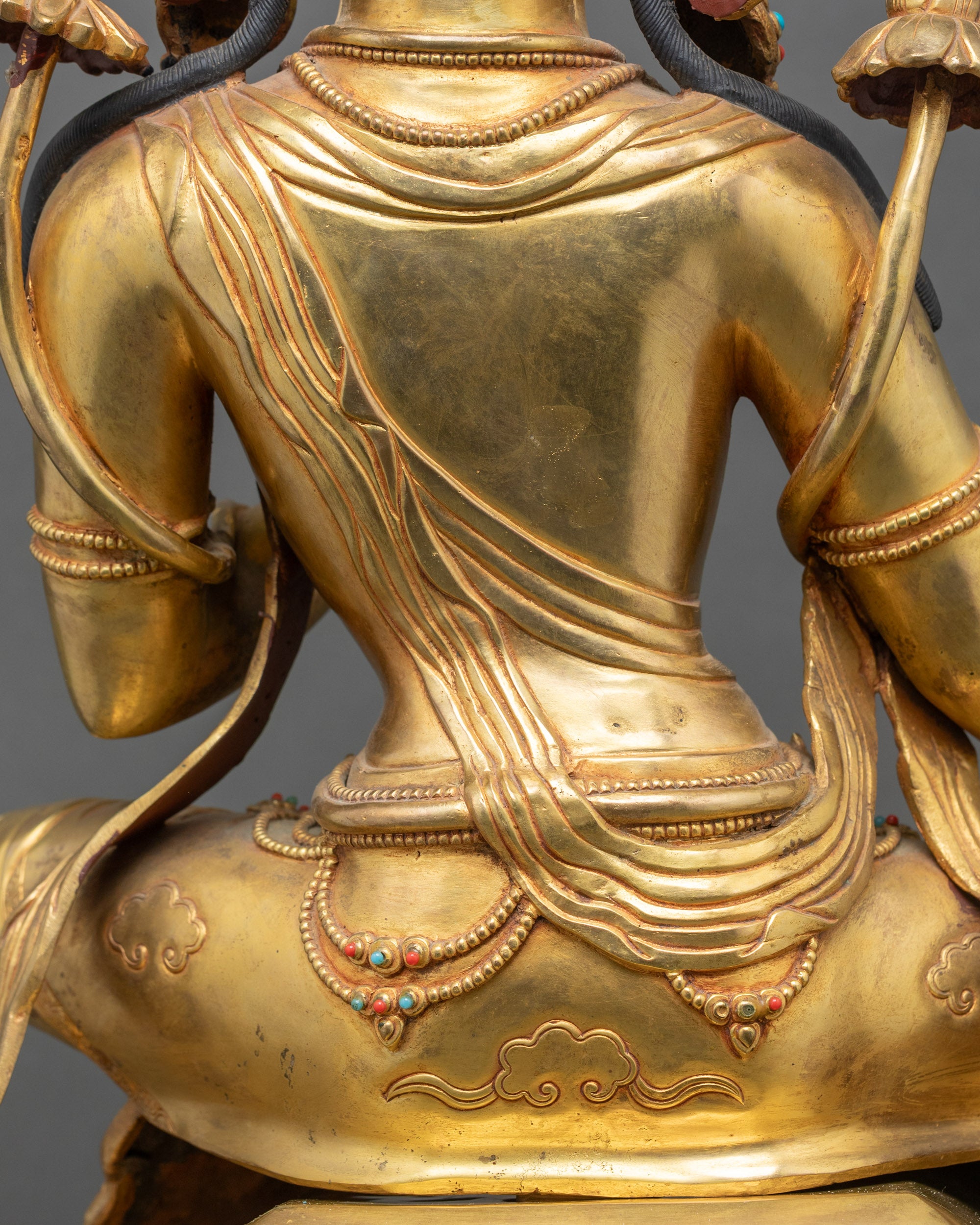 Green Tara Statue - Sacred Himalayan Goddess of Swift Protection