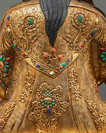 Guru Rinpoche Statue | Traditional Lost-Wax Cast Art from Nepal