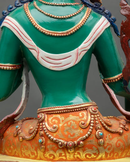 Green Tara | Compassionate Deity Sculpture for Spiritual Practice