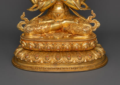 Four-Armed Chenrezig: Radiant Avalokiteshvara Bodhisattva Statue