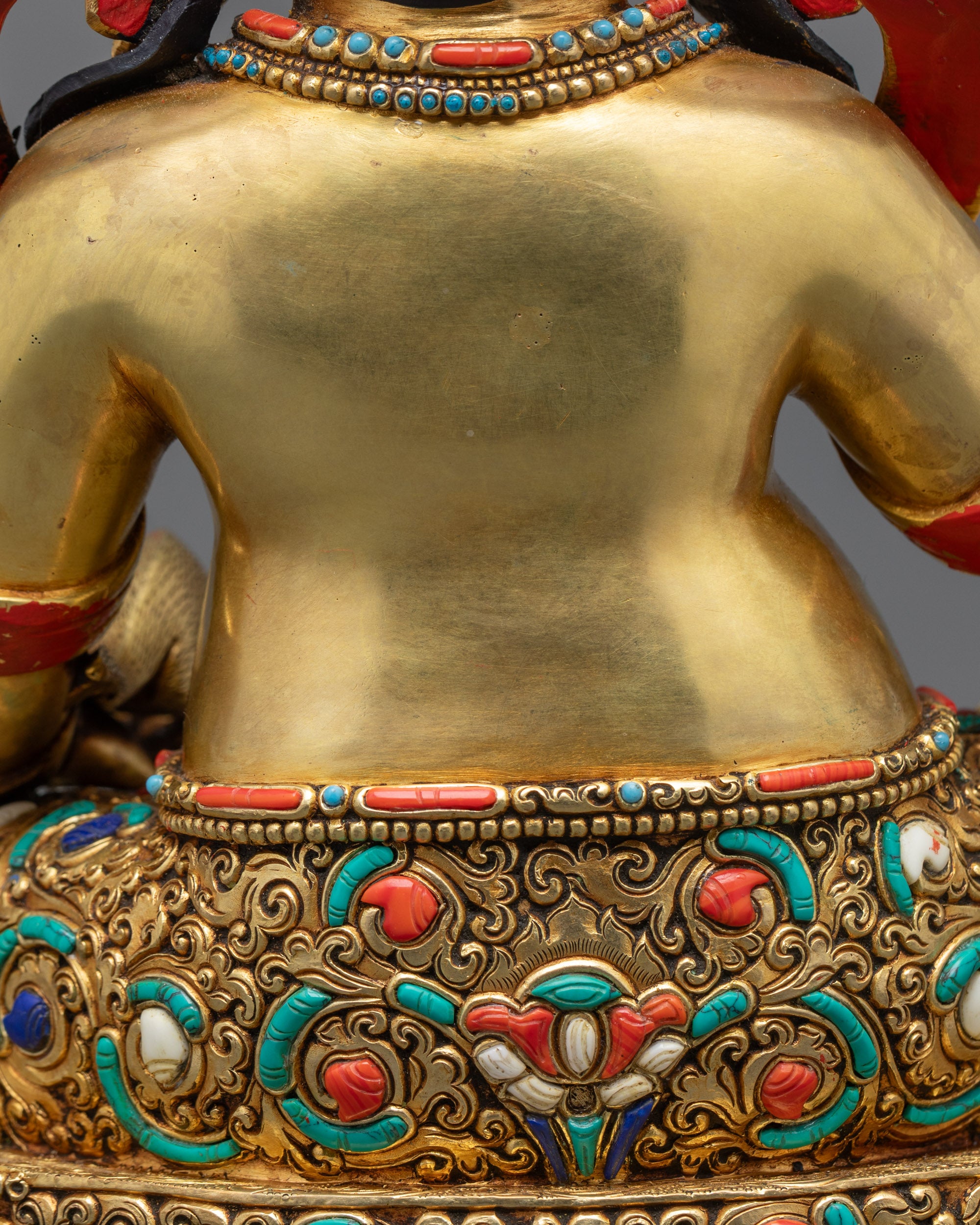 Premium Yellow Dzambhala Sculpture | Handcrafted Spiritual Wealth God