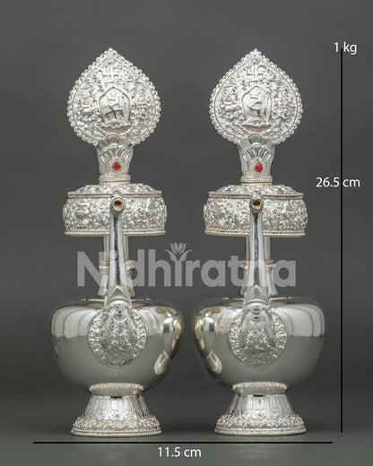 Silver Bhumba Set | Ceremonial Water Offering Vessel