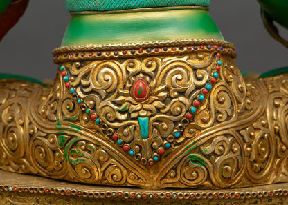 Green Tara Statue | Traditional Buddhist Art for Sacred Space