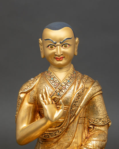 Tsong Khapa Statue Set | Handcrafted Nepalese Artwork