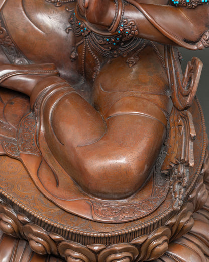 Grand Green Tara Statue | Oxidized Copper Buddhist Sculpture