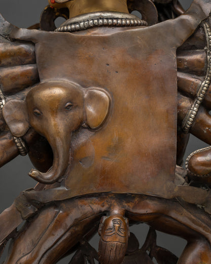 14-armed Mahakala Yab-Yum Statue | Tantric Manifestation of Mahakala