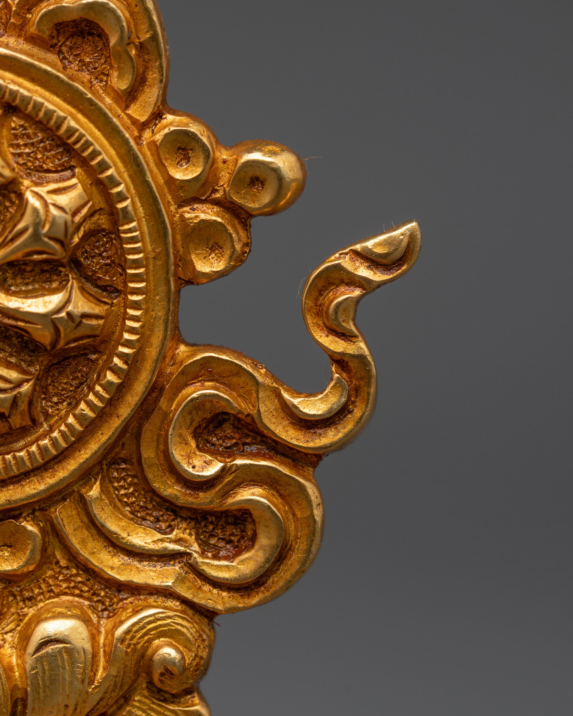 3" Gold Fire-Gilded Ashtamangala Set | Symbol of Universal Harmony