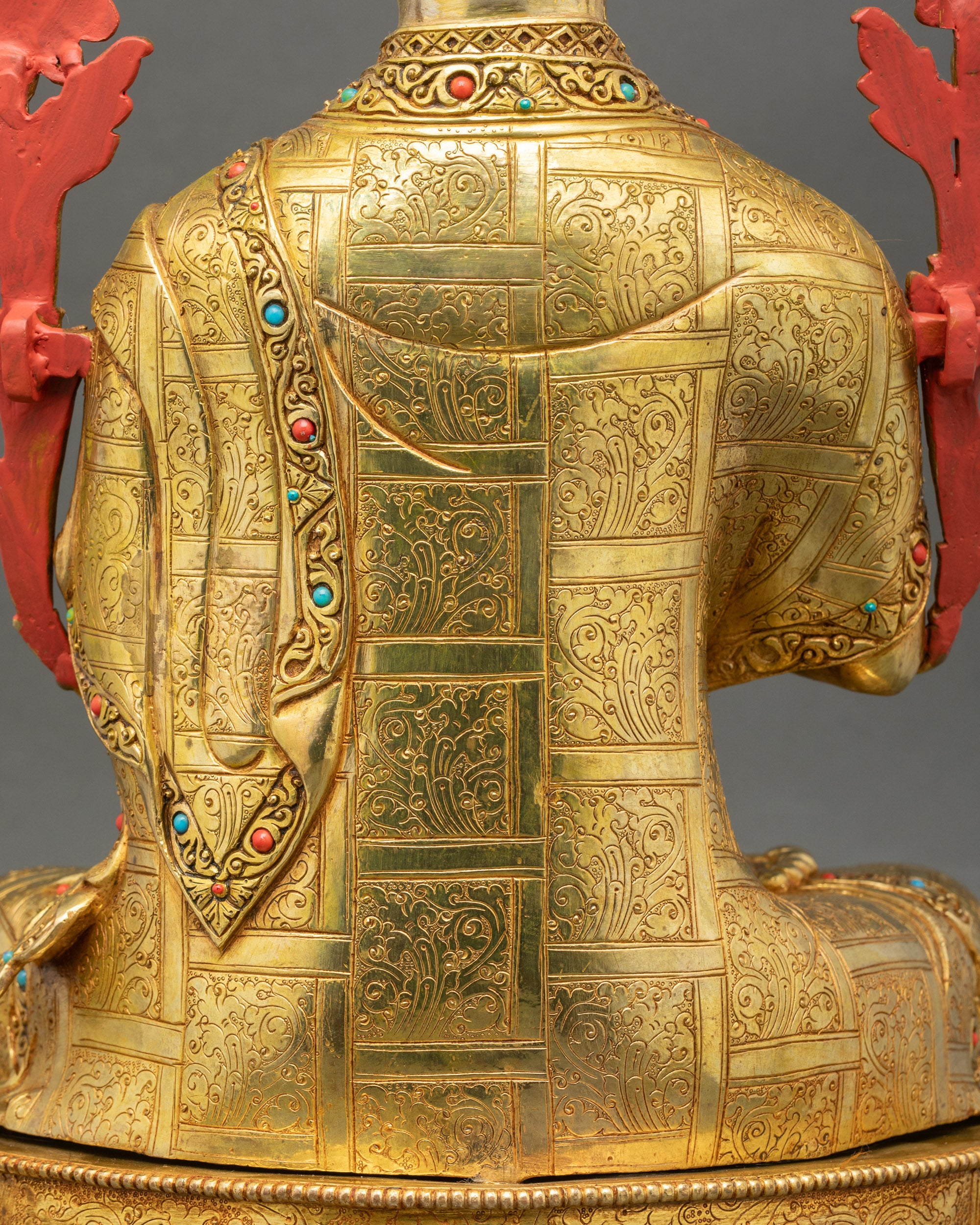 Buddhist Master Tsongkhapa - Handmade Statue Set from Nepal