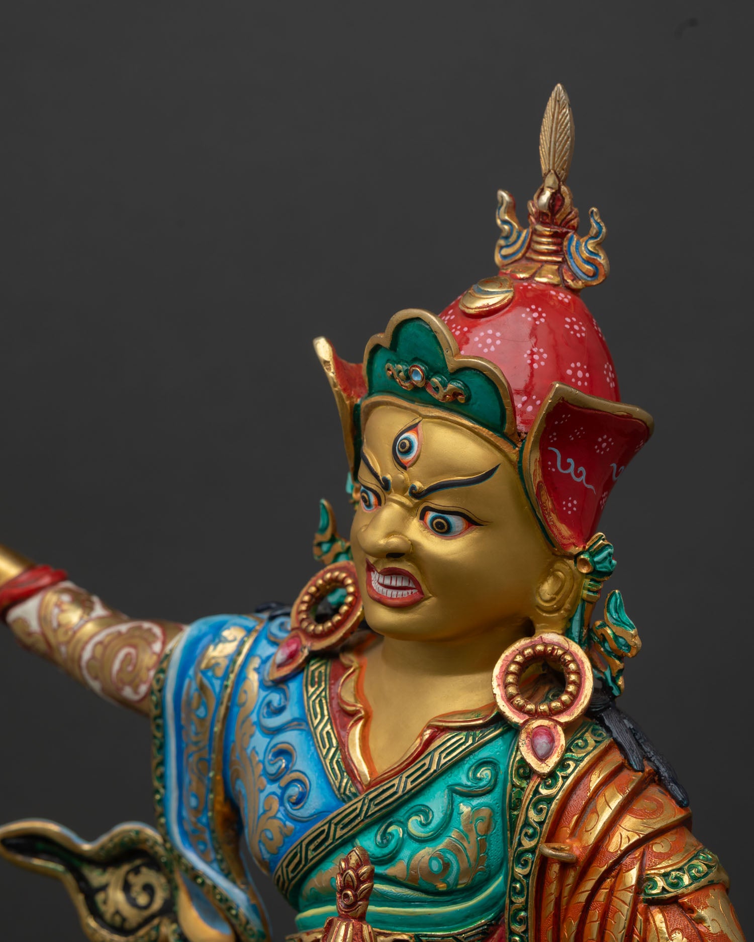 Standing Guru Rinpoche Statue | Buddhist Zen Decor from Nepal