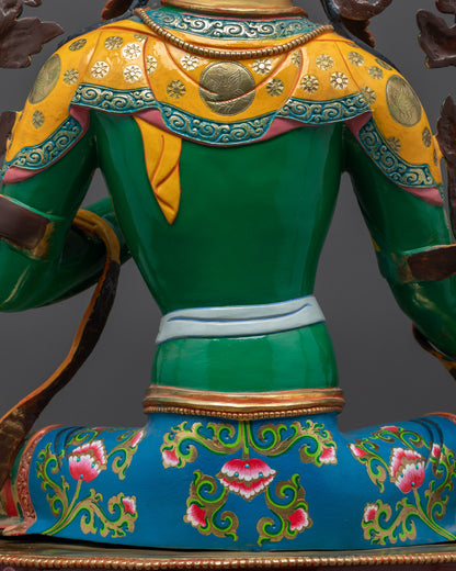 Divine Green Tara Statue | Hand-Carved Buddhist Goddess of Liberation