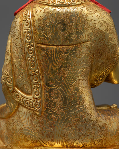 24K Gold-Gilded Tsokye Dorje Set | Traditional Lost-Wax Casted Statues