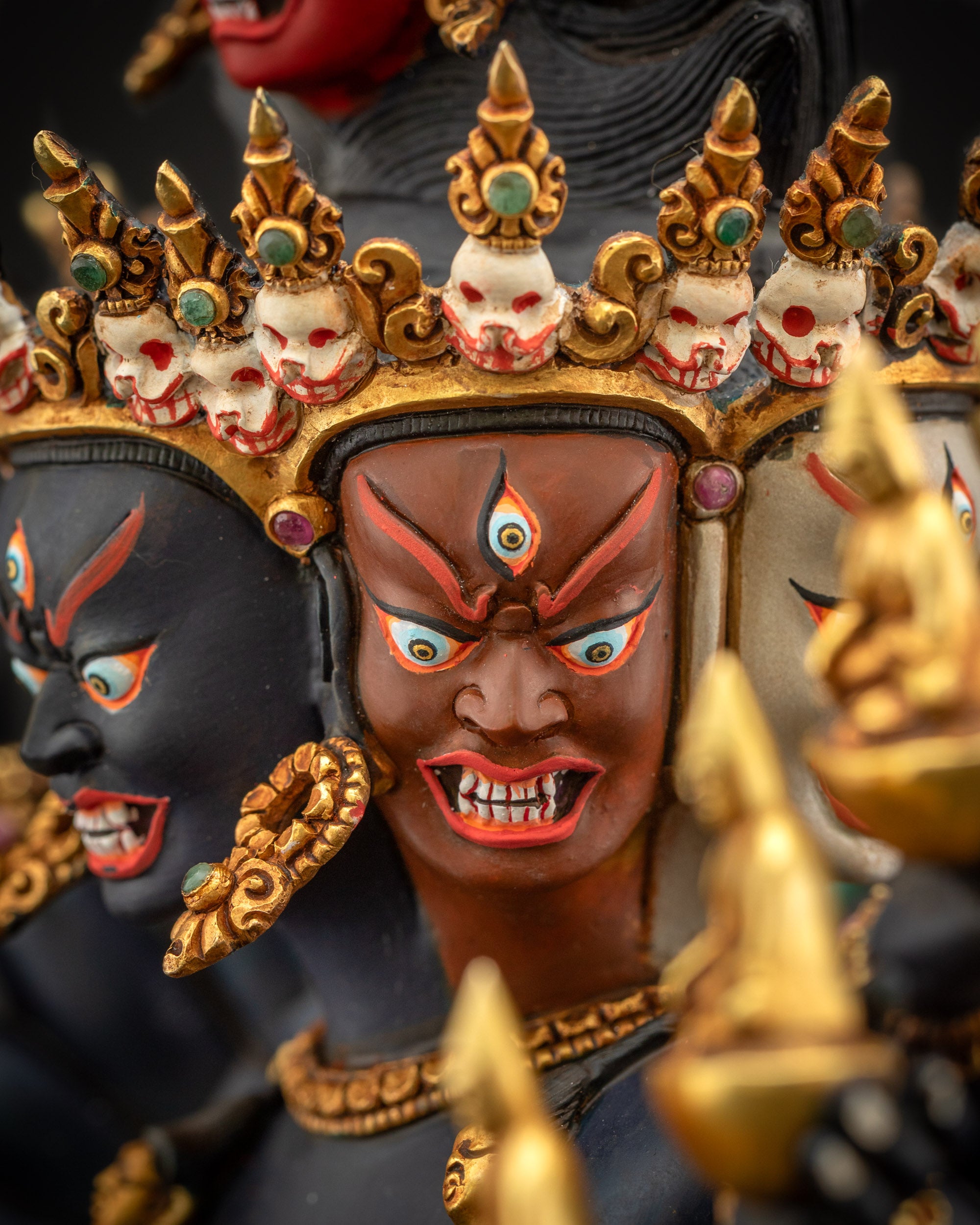 Tantric Hevajra Yab Yum Statue | Sixteen-Armed Vajrayana Yidam