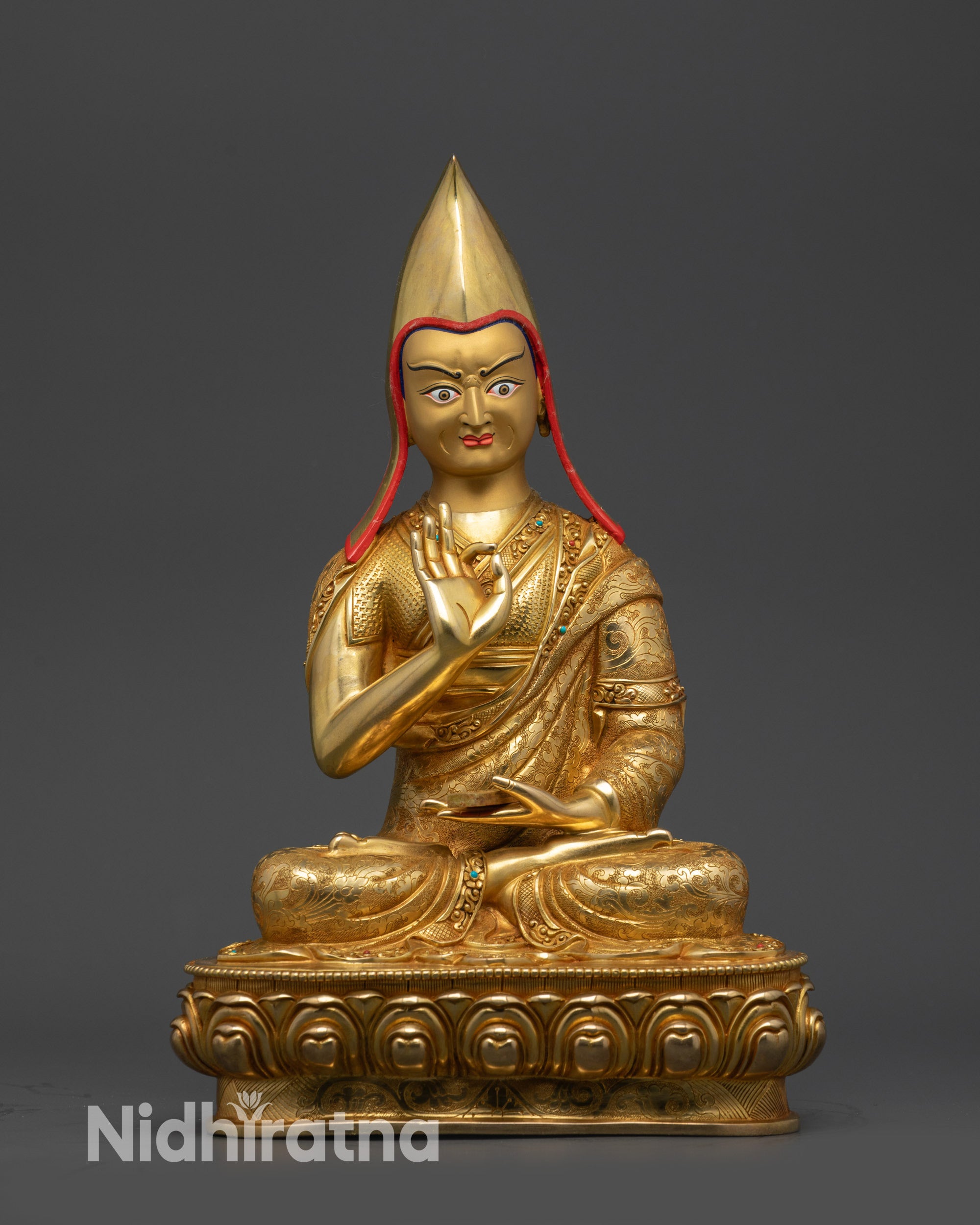 Je Tsongkhapa and His Disciples Statue Set | Buddhist Lama Statues