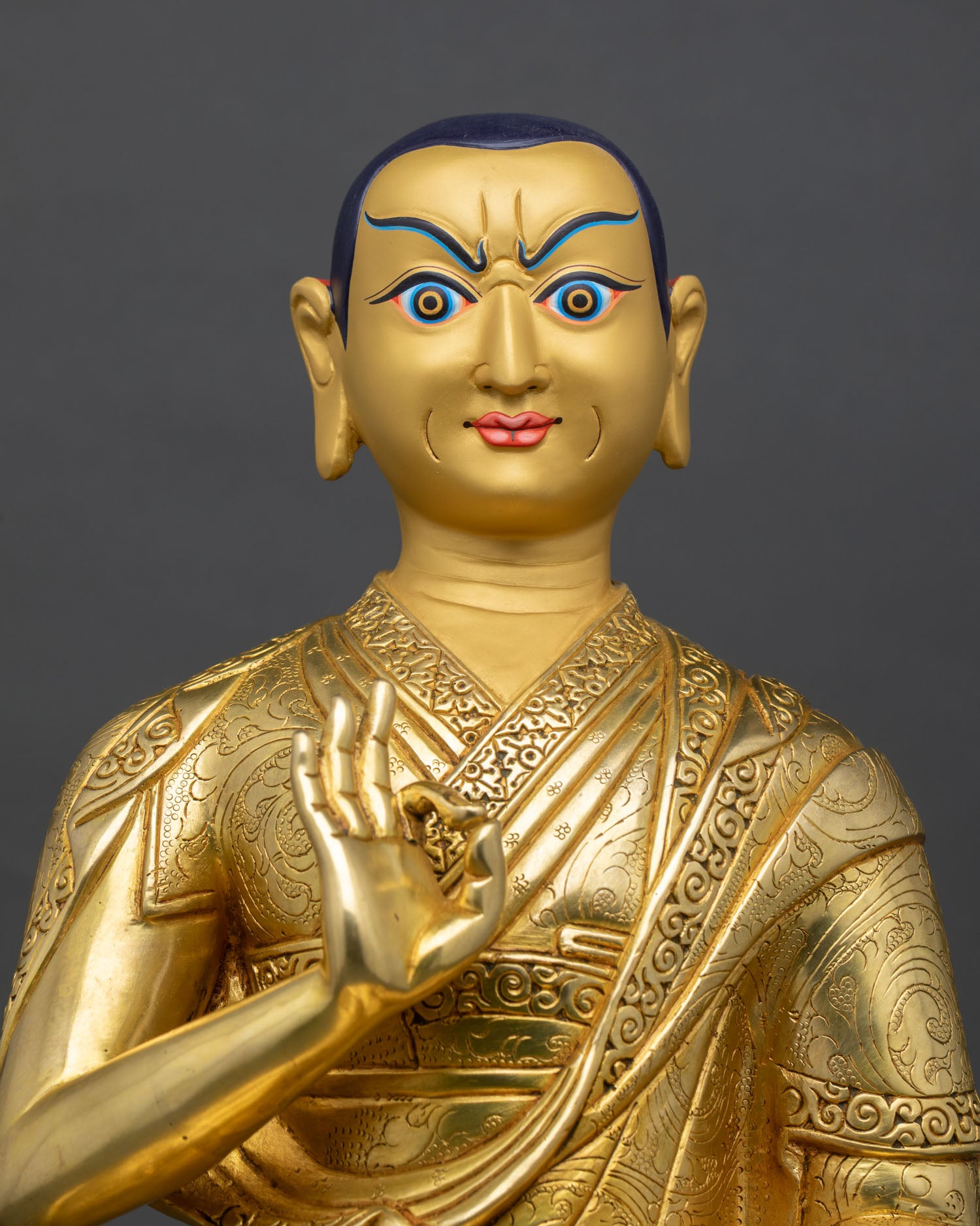 Je Tsongkhapa & Disciples Statue Set | Handcrafted Buddhist Art