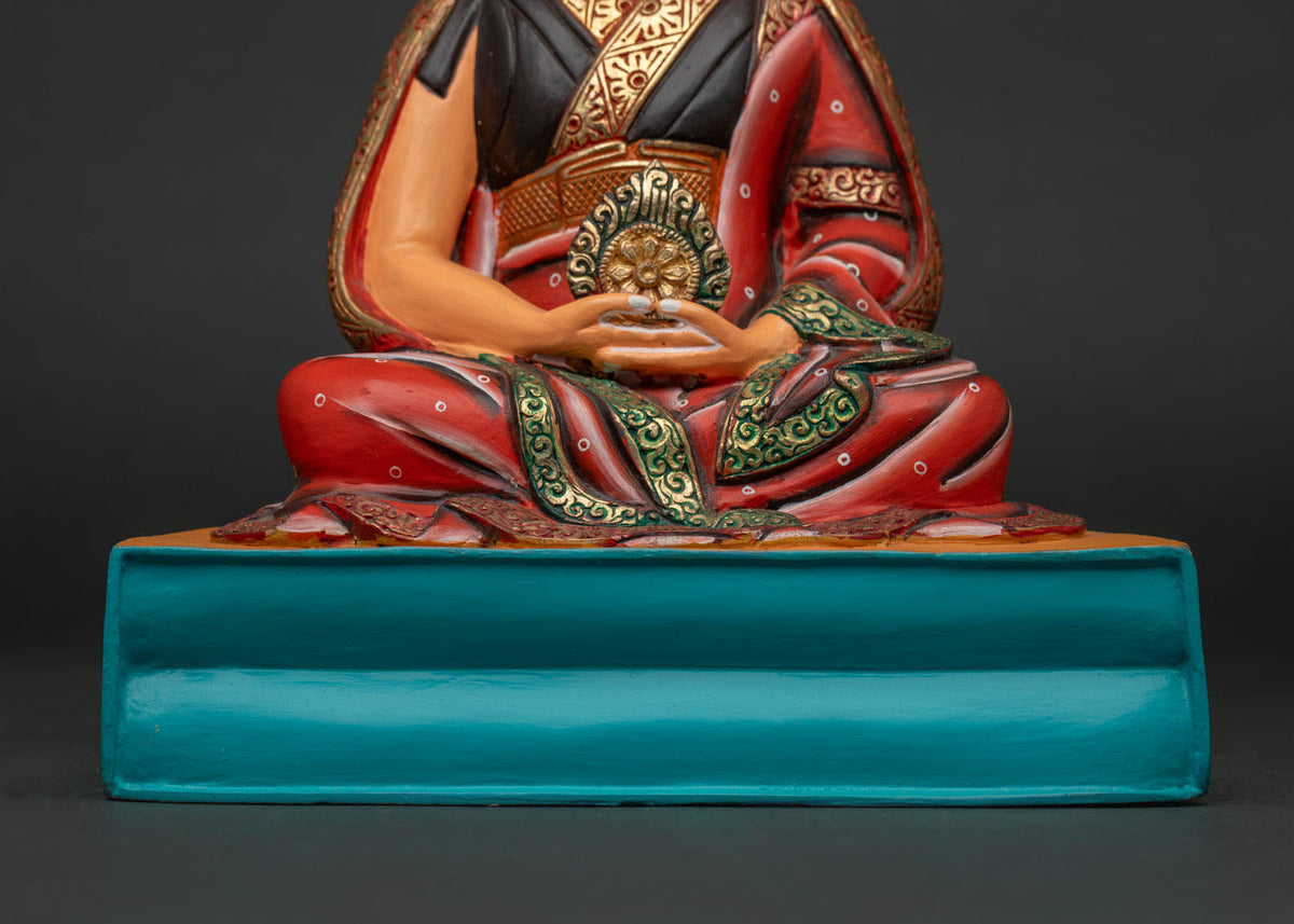 Hand-painted Marpa Statue Set | Revered Kagyu Lineage Founders