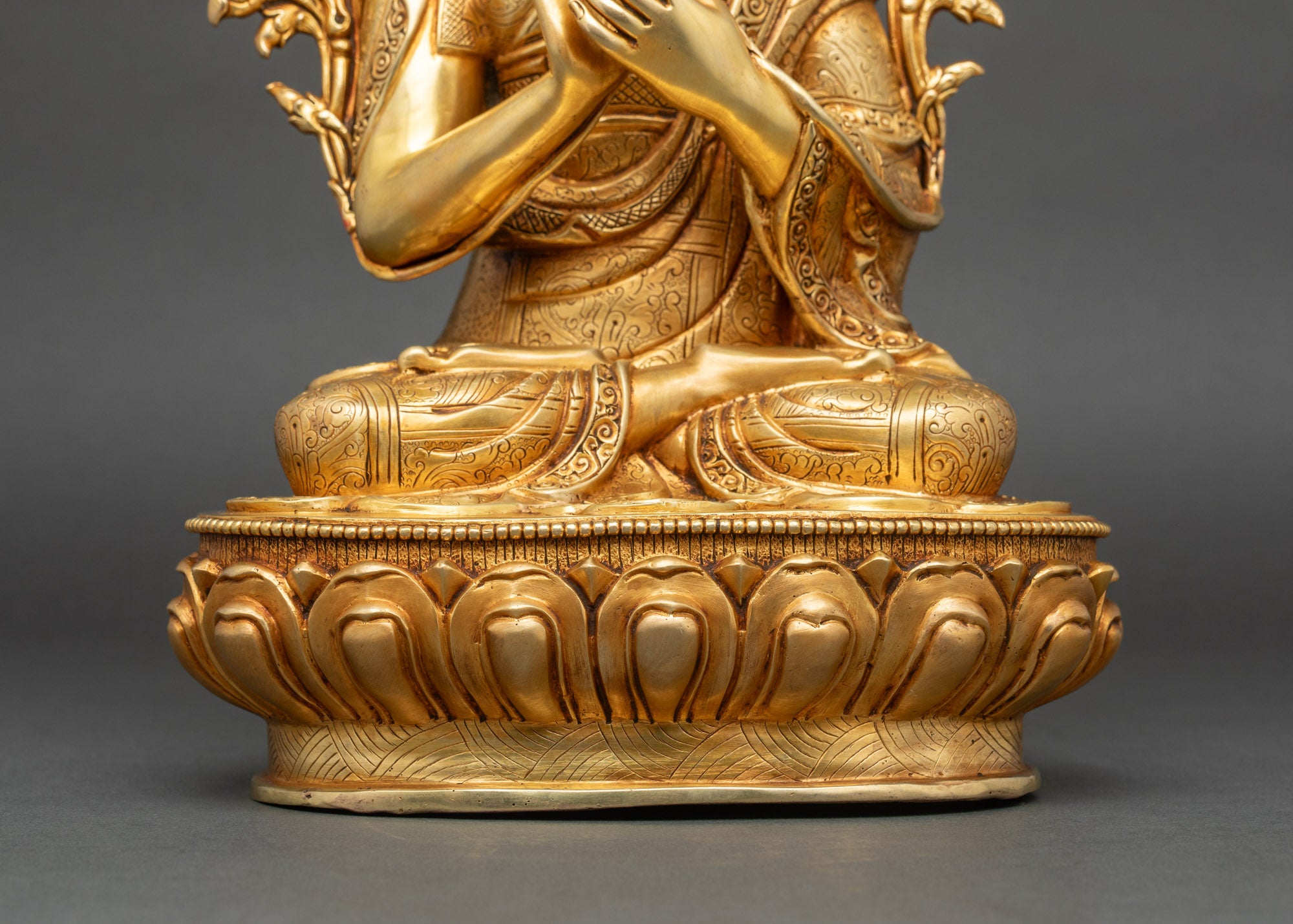 Tsong Khapa Statue Set | Handcrafted Nepalese Artwork