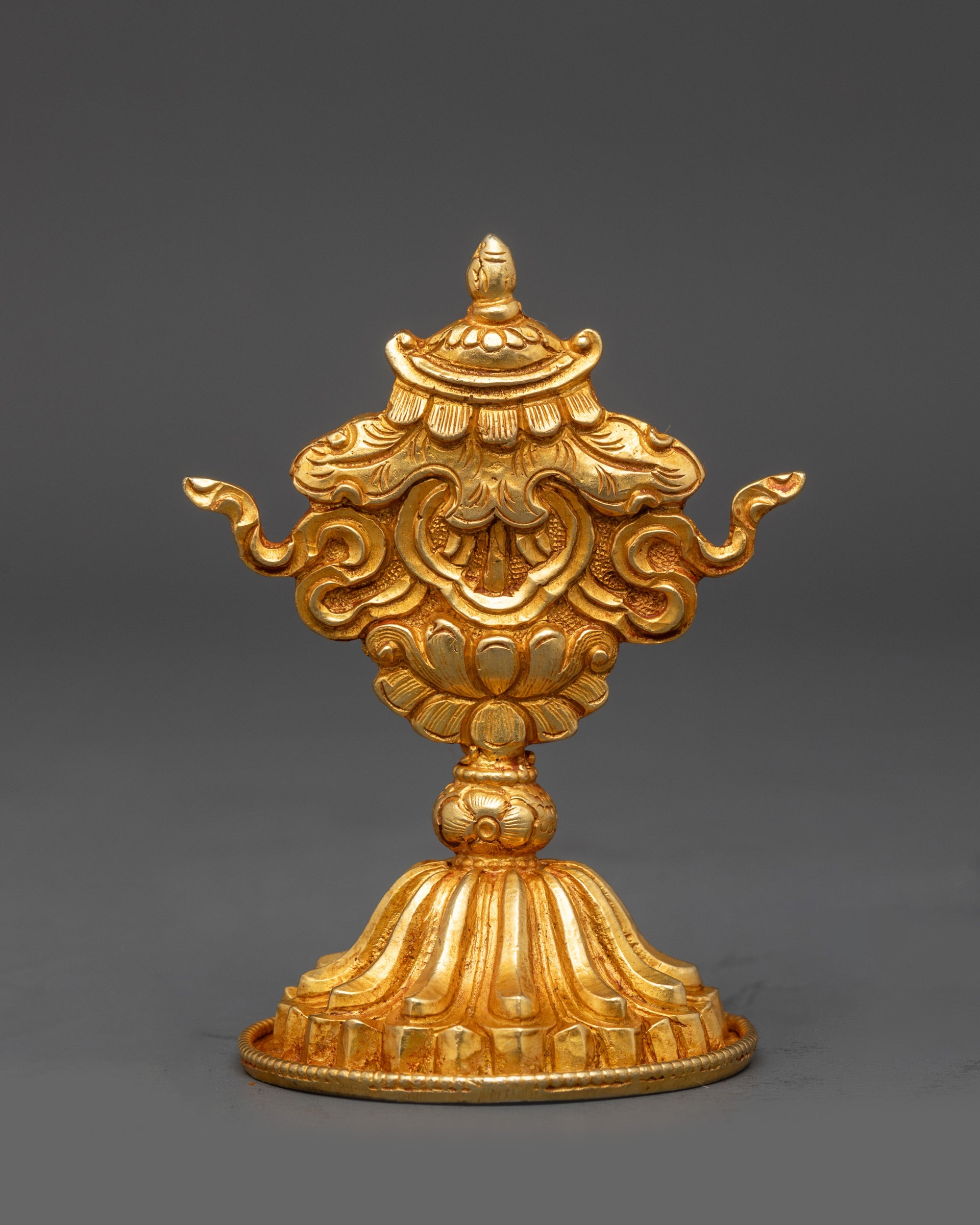 3" Gold Fire-Gilded Ashtamangala Set | Symbol of Universal Harmony