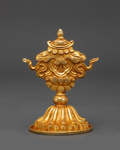 3" Gold Fire-Gilded Ashtamangala Set | Symbol of Universal Harmony