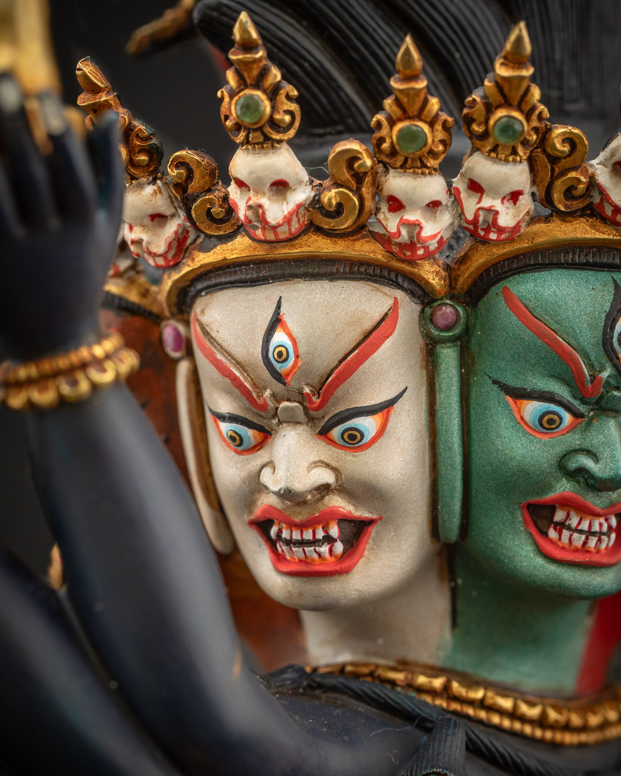 Tantric Hevajra Yab Yum Statue | Sixteen-Armed Vajrayana Yidam