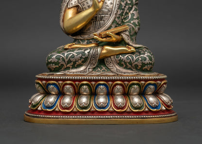 Tsongkhapa Statue Set – Tibetan Gelug Masters Figurine Collection