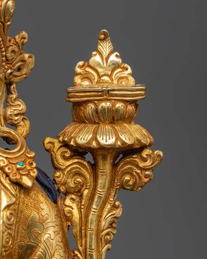 24K Gold-Gilded Tsokye Dorje Set | Traditional Lost-Wax Casted Statues