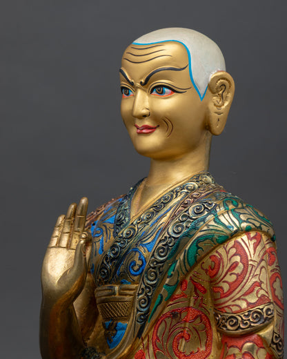 Lama Tsongkhapa Statue Set – Authentic Tibetan Art