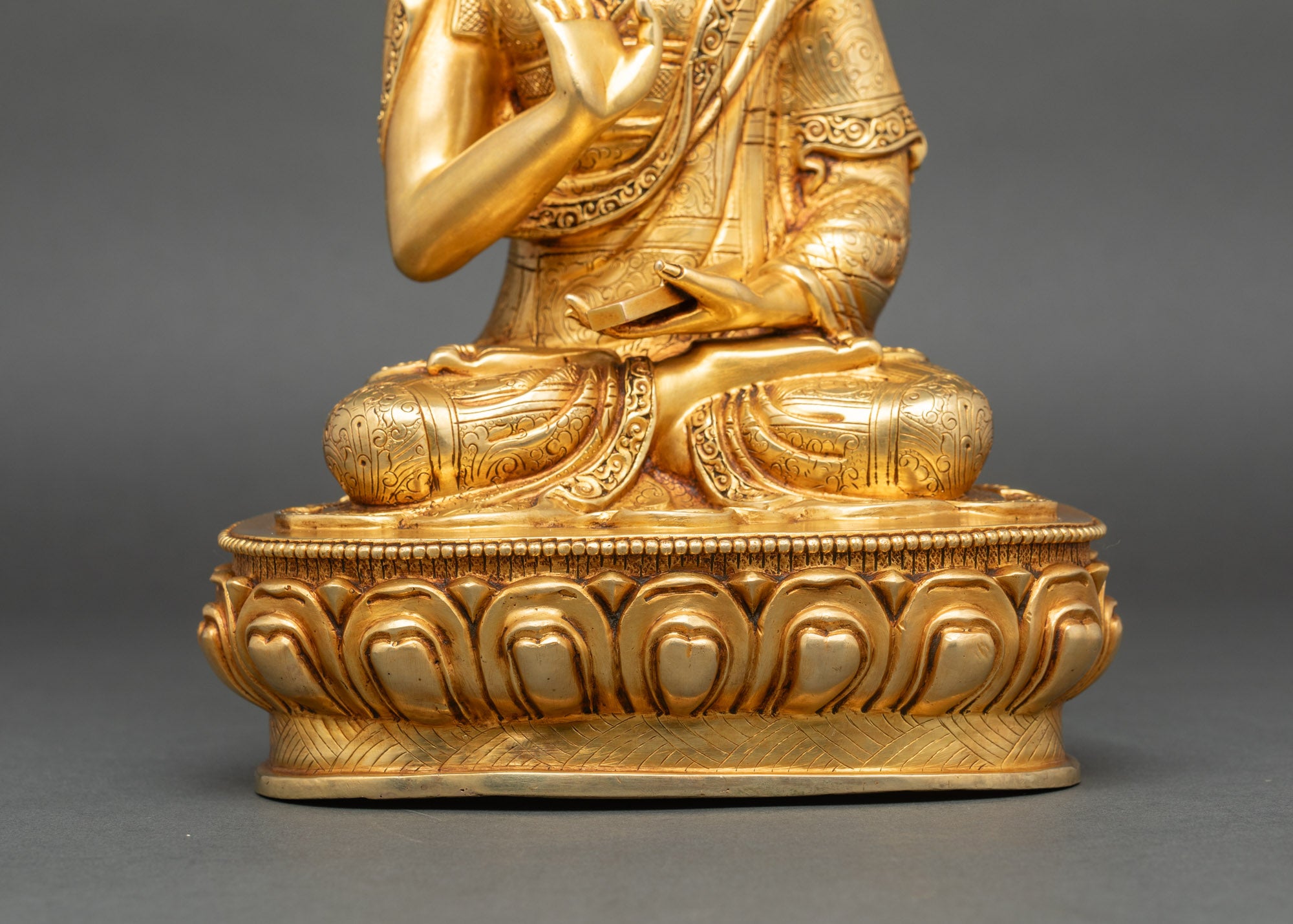 Tsong Khapa Statue Set | Handcrafted Nepalese Artwork