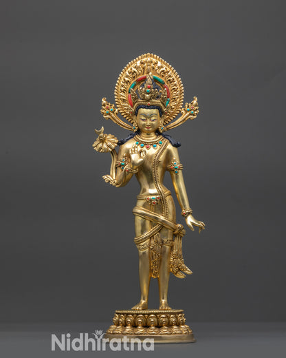 Eight Bodhisattvas Statue Collection | Traditional Nepalese Artistry