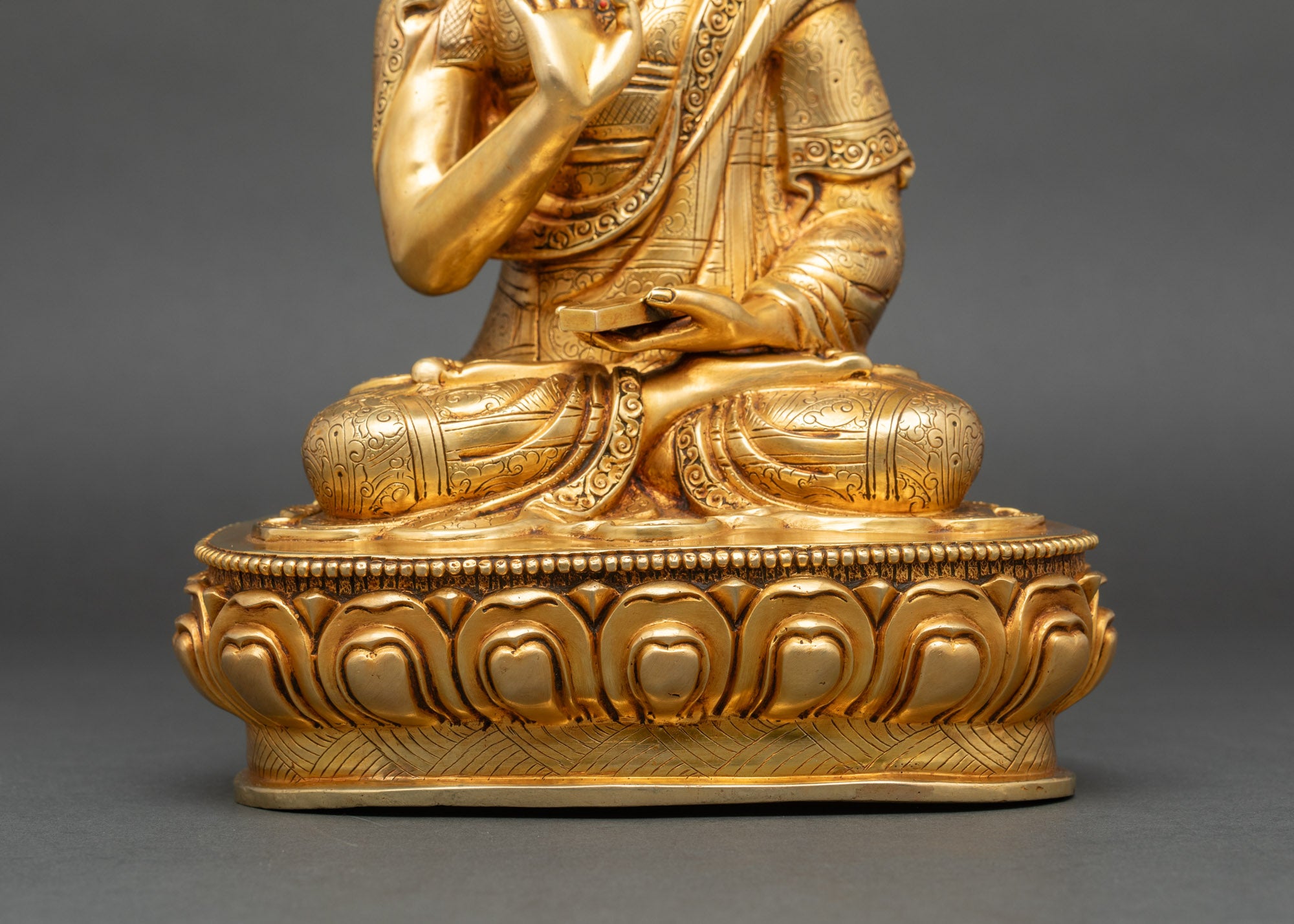 Tsong Khapa Statue Set | Handcrafted Nepalese Artwork