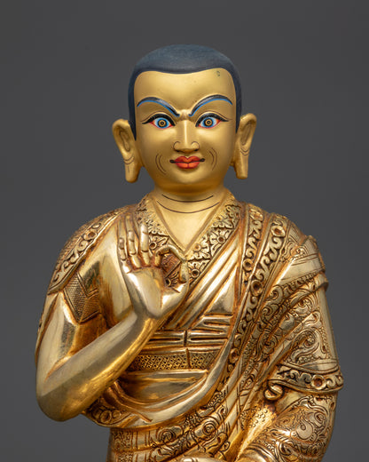 Tsong Khapa Statue Set | Tibetan Buddhist Teacher with Two Disciples
