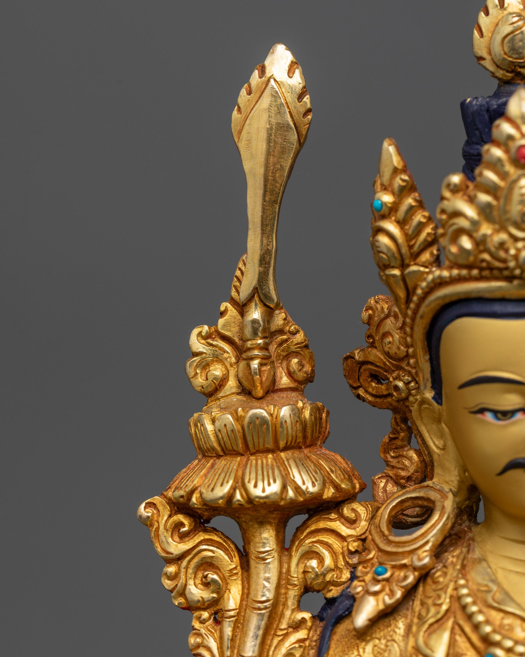 24K Gold-Gilded Tsokye Dorje Set | Traditional Lost-Wax Casted Statues
