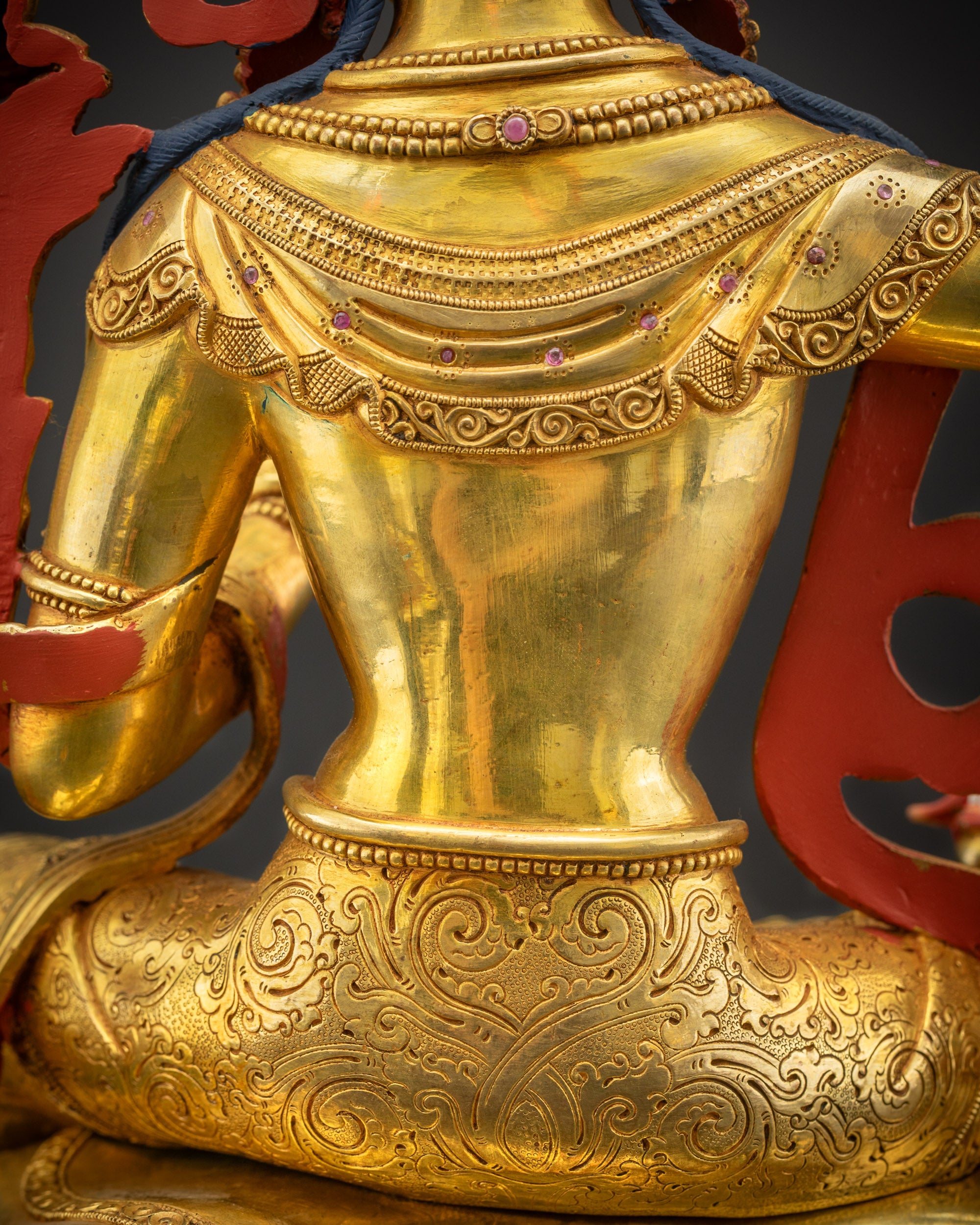 Handicrafted Simhada Manjushri Statue | Fearless Bodhisattva of Wisdom