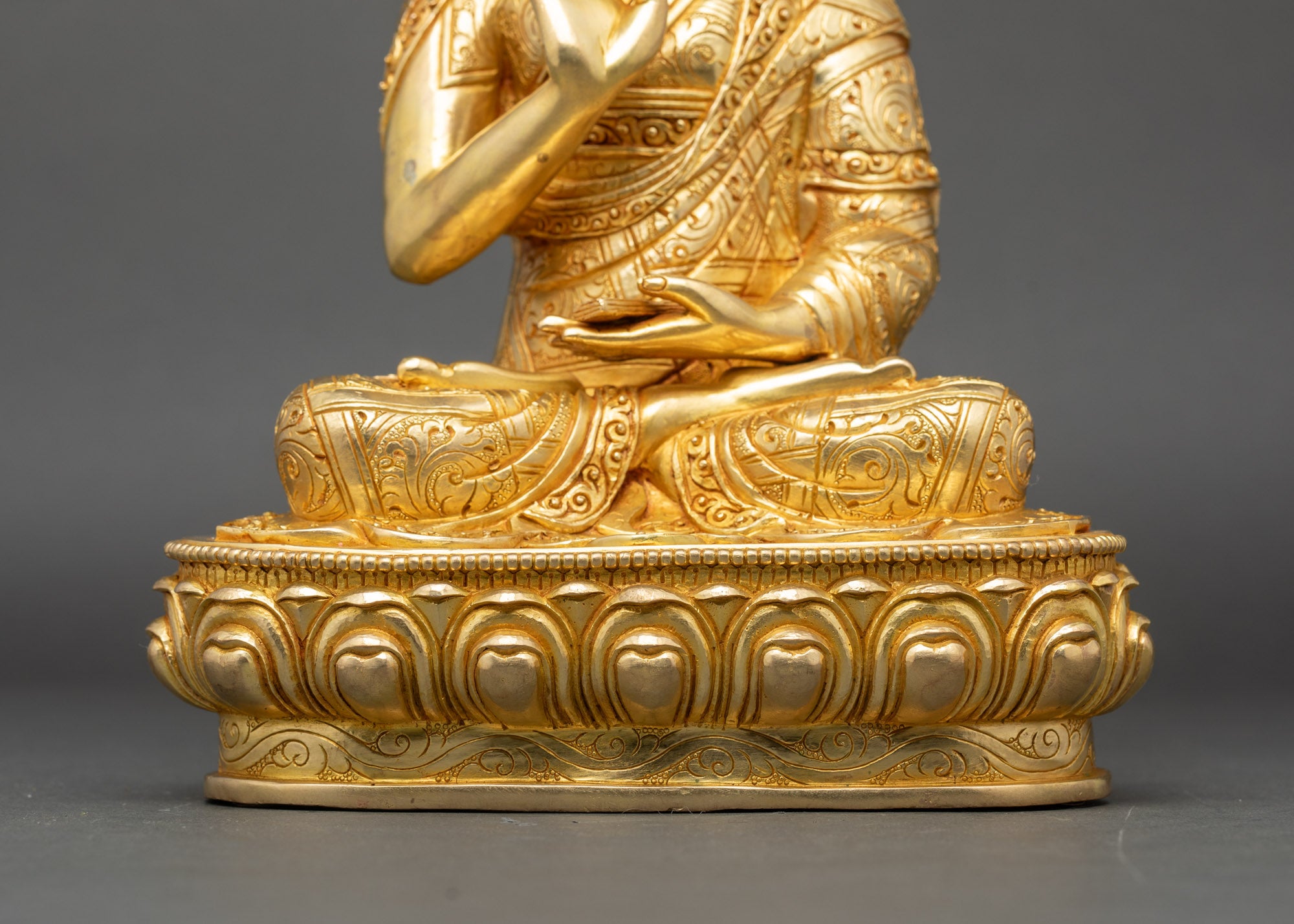 Lama Tsongkhapa Statue Set | Handmade Himalayan Sculptures