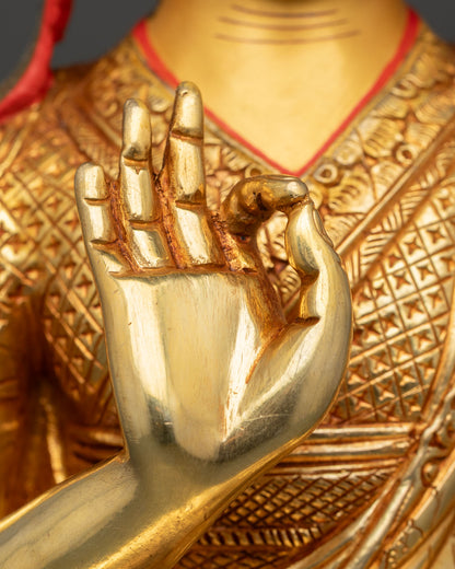 Je Tsongkhapa with Two Disciples Sculpture | Handmade in Nepal