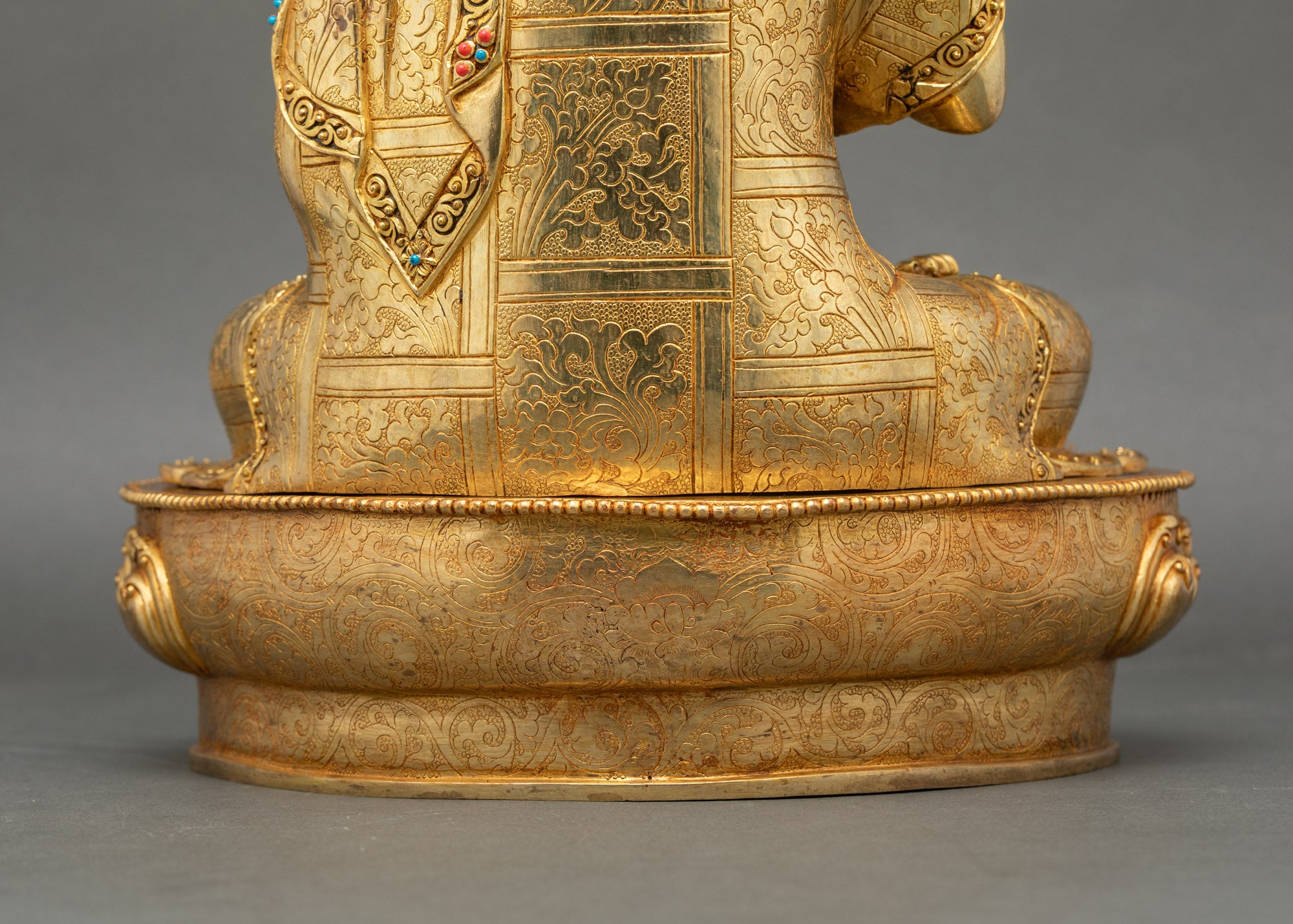 Buddhist Master Tsongkhapa - Handmade Statue Set from Nepal
