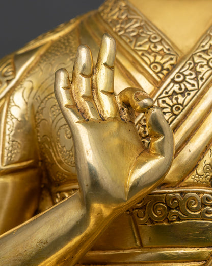 Je Tsongkhapa & Disciples Statue Set | Handcrafted Buddhist Art