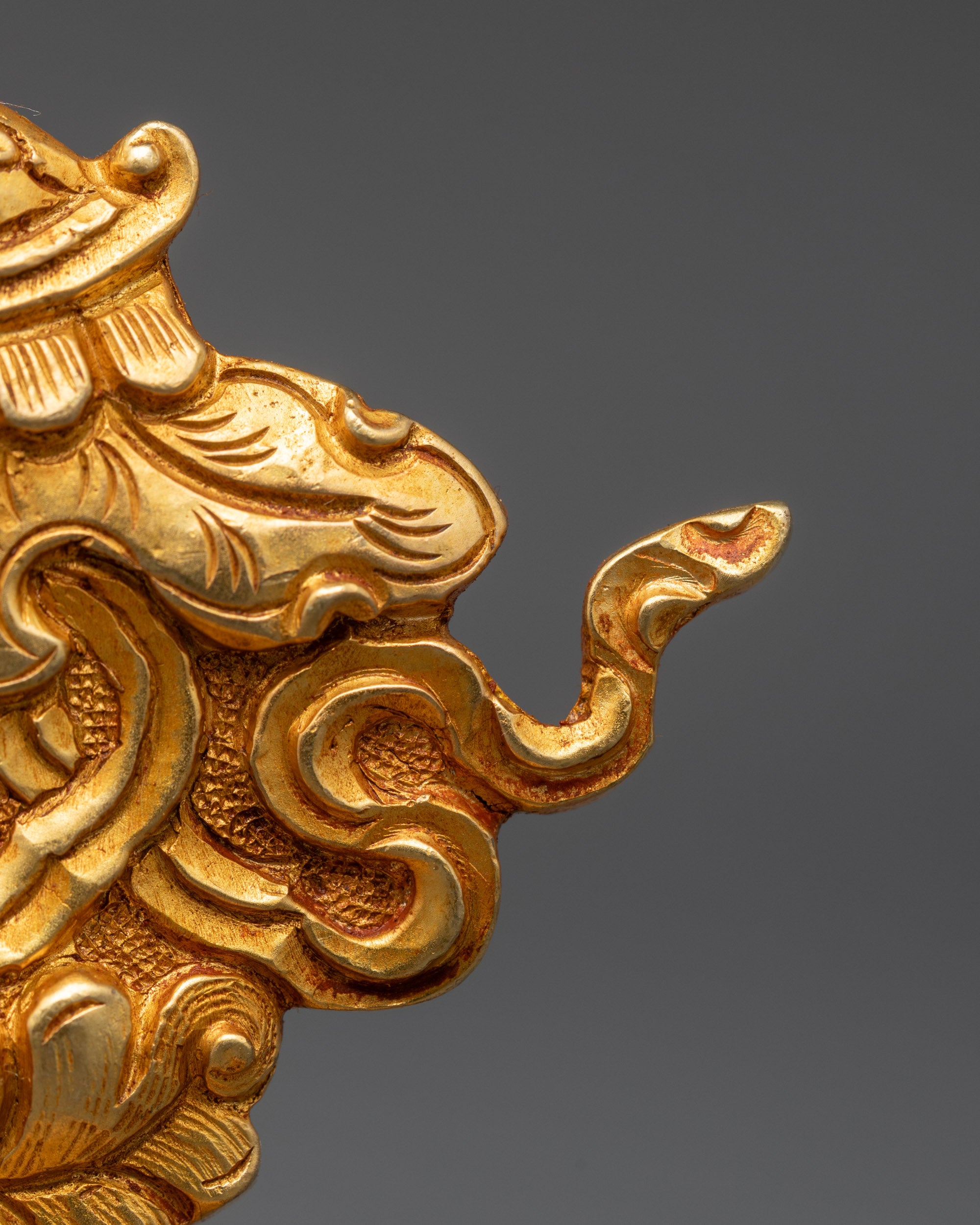 3" Gold Fire-Gilded Ashtamangala Set | Symbol of Universal Harmony