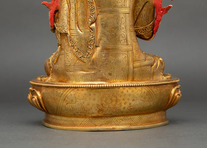 Tsong Khapa Statue Set | Handcrafted Nepalese Artwork