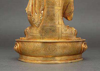 Tsong Khapa Statue Set | Handcrafted Nepalese Artwork
