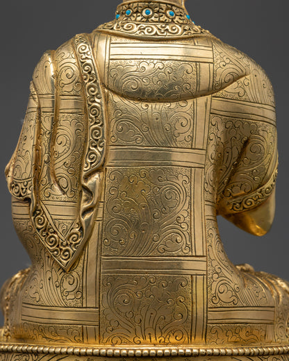 Authentic Tsongkhapa Statue Set | Traditional Buddhist Craftsmanship