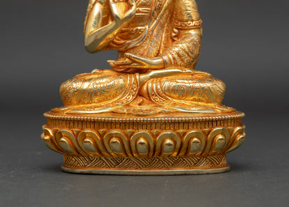 Lama Tsongkhapa Statue Set | Himalayan Sacred Artwork