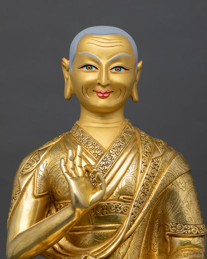 Je Tsongkhapa & Disciples Statue Set | Handcrafted Buddhist Art
