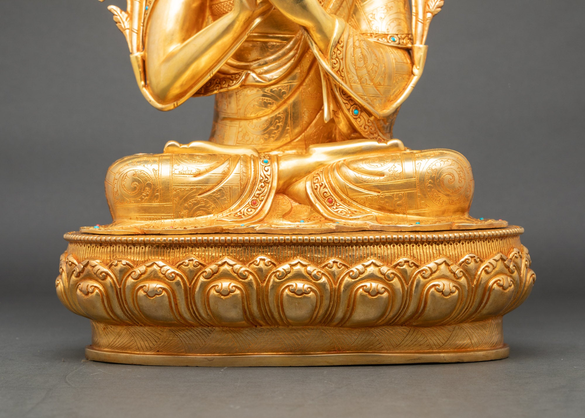 Tsongkhapa Statue Set | Handcrafted Tibetan Buddhist Figurines